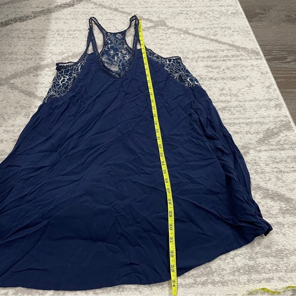 City Triangles Blue Lace Swing Mini Dress - Picture 8 of 9